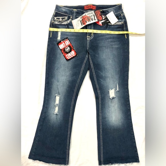 ZANADI women’s embellished boot cut jeans dark wash size 10 NWT - Picture 5 of 15